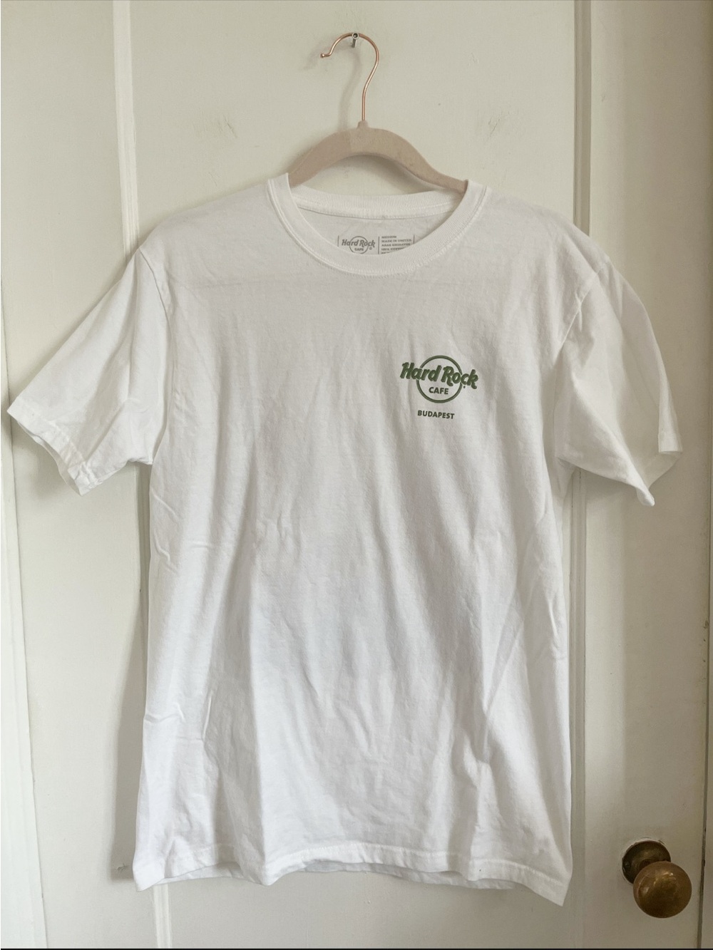 Hard Rock Cafe Budapest White Logo T-Shirt - Unisex